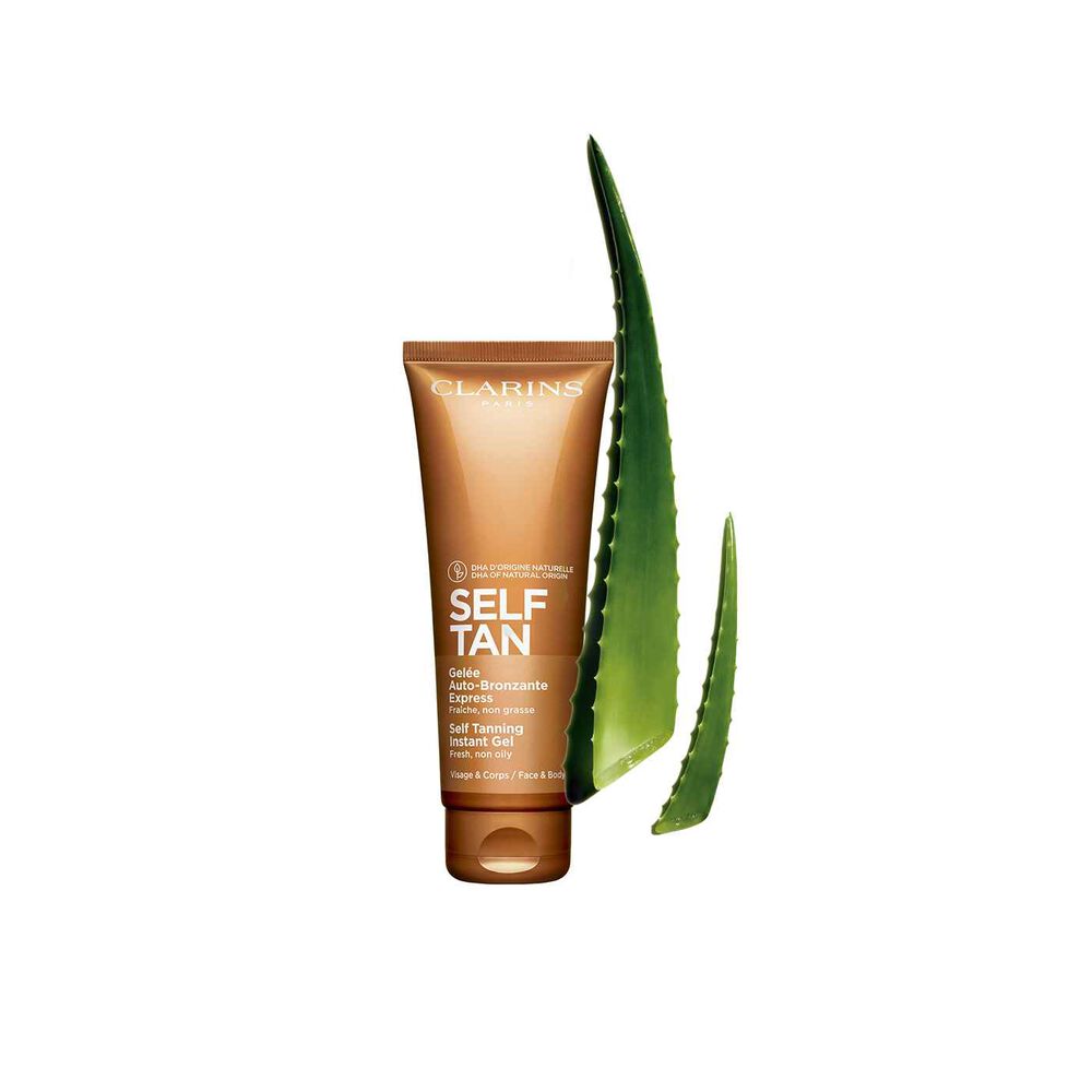 Self Tan Gel packshot med ingrediens