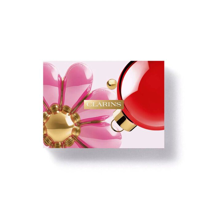 Produktbillede af Clarins jules&aelig;t med milj&oslash;venlig emballage, der fremh&aelig;ver b&aelig;redygtighed og omtanke
