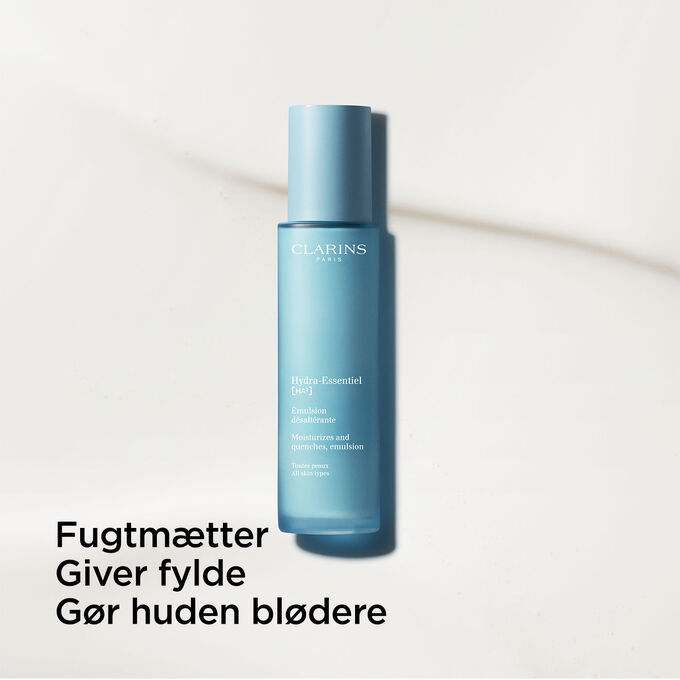 Packshot of Clarins Hydra-Essentiel 23 Emulsion, a moisturising and softening daytime face emulsion with hyaluronic acid.