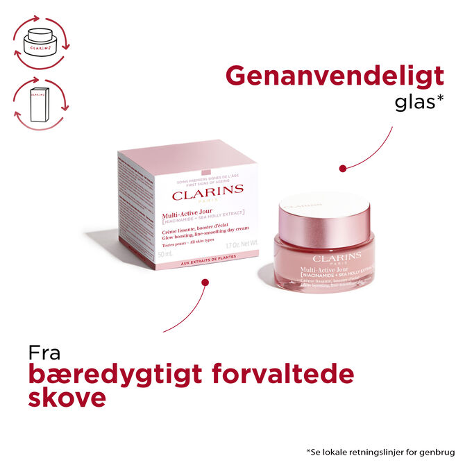 Multi-Active day cream All Skin Types pack fra bæredygtigt forvaltede skove