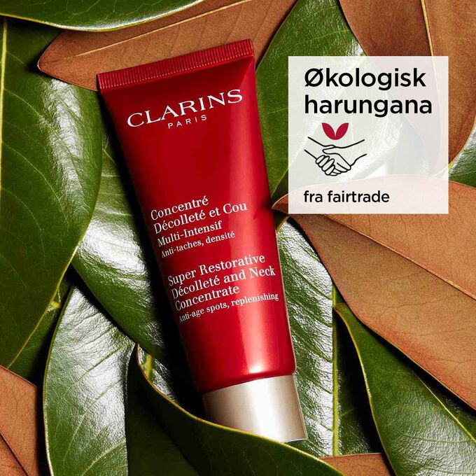 Super Restorative D&eacute;collet&eacute; & Neck Concentrate 75 ml med &oslash;kologisk harungana fra fairtrade