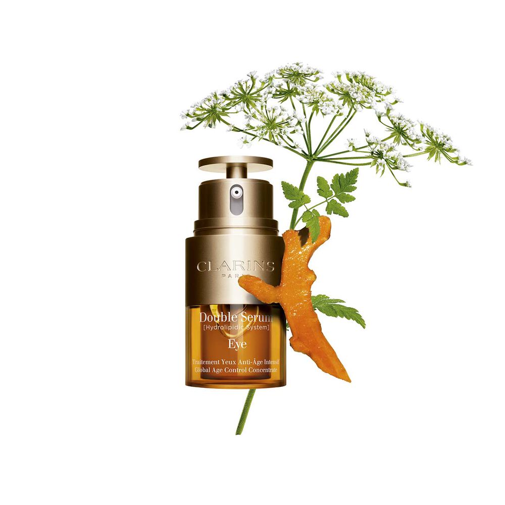 Double Serum Eye packshot med ingredienser