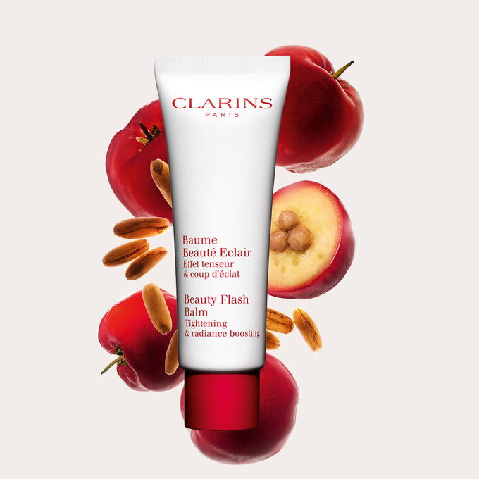 Clarins ansigtsbalm med &oslash;kologiske planteekstrakter til synligt at opstramme, oplyse og booste hudens naturlige udstr&aring;ling.