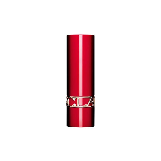 Packshot af det genopfyldningsbare etui til Joli Rouge l&aelig;bestift fra Clarins, der fremh&aelig;ver dens b&aelig;redygtige og elegante design.