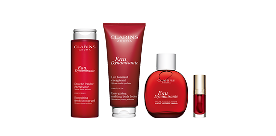 An animation of Clarins Aroma products