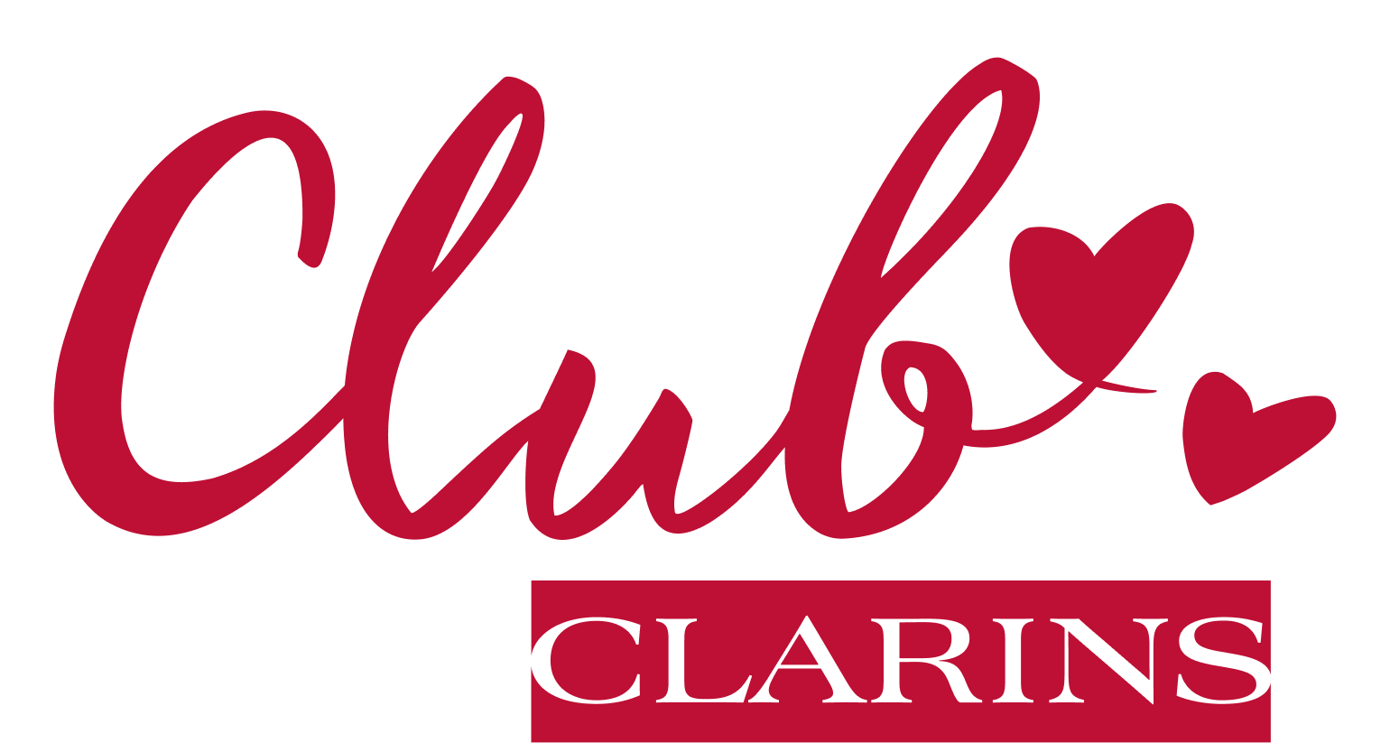 Club Clarins rød logo